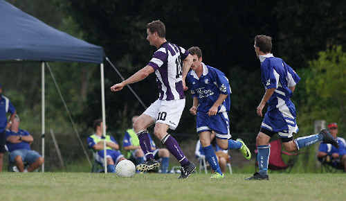 On the charge: Pottsville’s David Lonnie in action. On the charge: Pottsville’s David Lonnie in action.